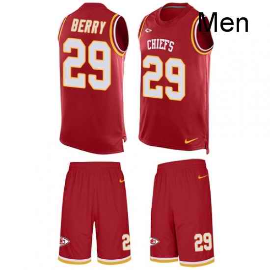 Men Nike Kansas City Chiefs 29 Eric Berry Limited Red Tank Top Suit NFL Jersey